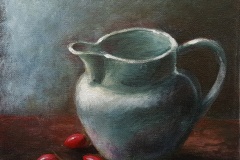 Porcellain jug with three chillies