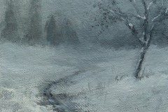Hazy winter path