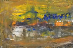 Abstract, yellow, blue, ochre